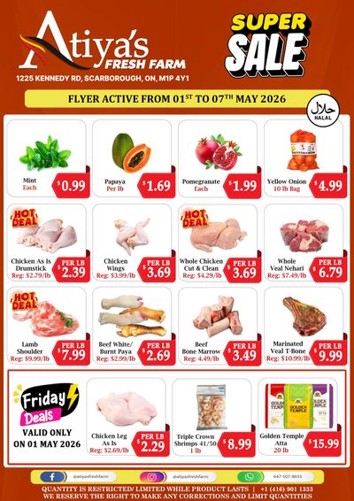 Atiya's Fresh Farm Flyer May 1 to 7