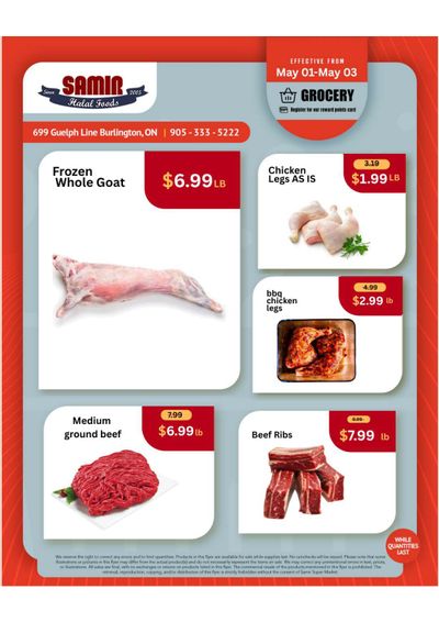 Samir Supermarket (Burlington) Flyer May 1 to 3