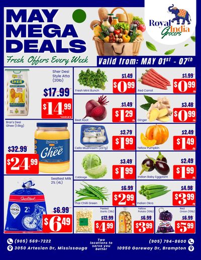 Royal India Grocers Flyer May 1 to 7