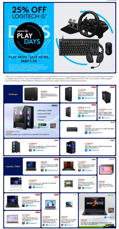 Canada Computers Flyer May 1 to 7
