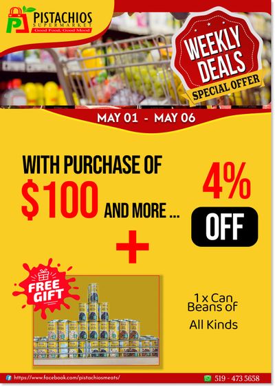 Pistachios Supermarket Flyer May 1 to 6