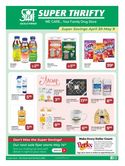 Super Thrifty Flyer April 30 to May 9