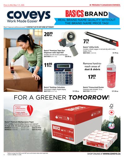 Covey Basics Flyer May 1 to 31