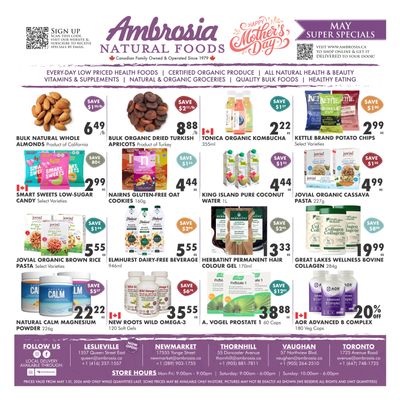 Ambrosia Natural Foods Flyer May 1 to 31