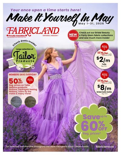 Fabricland (ON) Flyer May 1 to 31