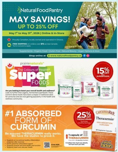Natural Food Pantry Flyer May 1 to 31