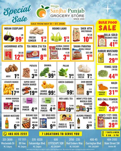 Sanjha Punjab Grocery Store Flyer May 1 to 7