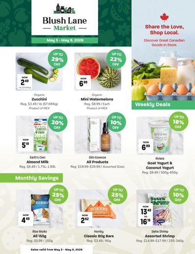 Blush Lane Organic Market Flyer May 3 to 9