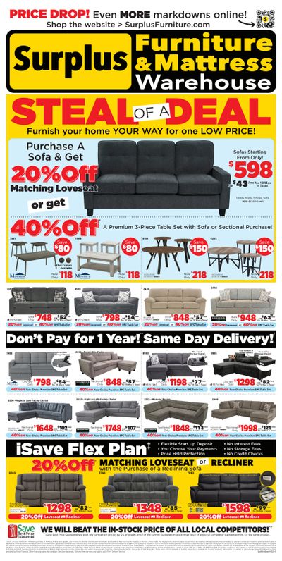 Surplus Furniture & Mattress Warehouse (Sudbury) Flyer May 4 to 17