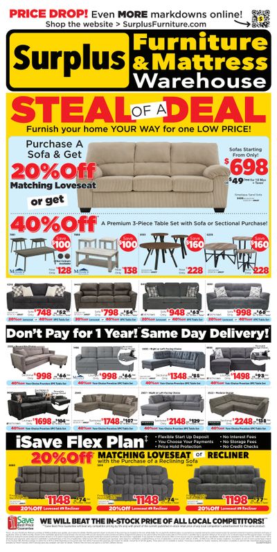 Surplus Furniture & Mattress Warehouse (St. John's, Corner Brook, Grand Falls Windsor) Flyer May 4 to 17