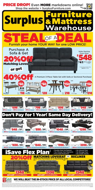 Surplus Furniture & Mattress Warehouse (Lethbridge) Flyer May 4 to 17