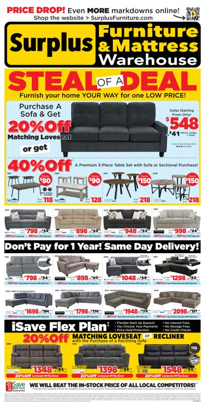 Surplus Furniture & Mattress Warehouse (Calgary, Edmonton) Flyer May 4 to 17