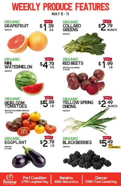 Pomme Natural Market Weekly Produce Flyer May 5 to 11