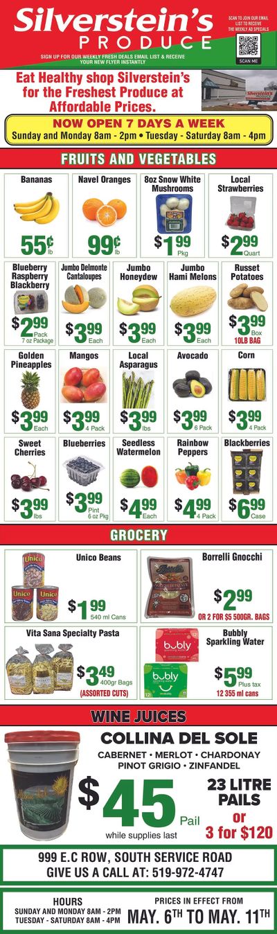 Silverstein's Produce Flyer May 5 to 11