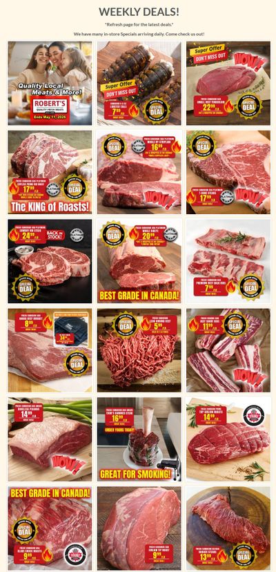 Robert's Quality Fresh Meats Flyer May 4 to 11