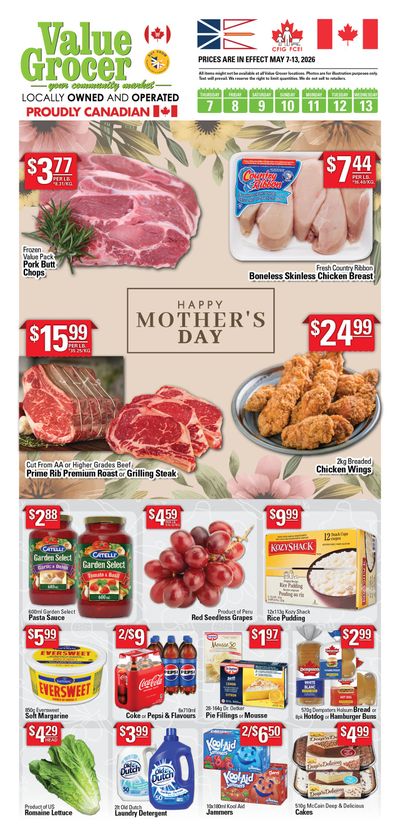 Value Grocer Flyer May 7 to 13