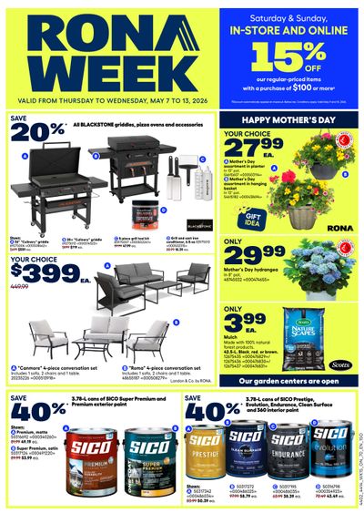 Rona & Rona+ (ON) Flyer May 7 to 13