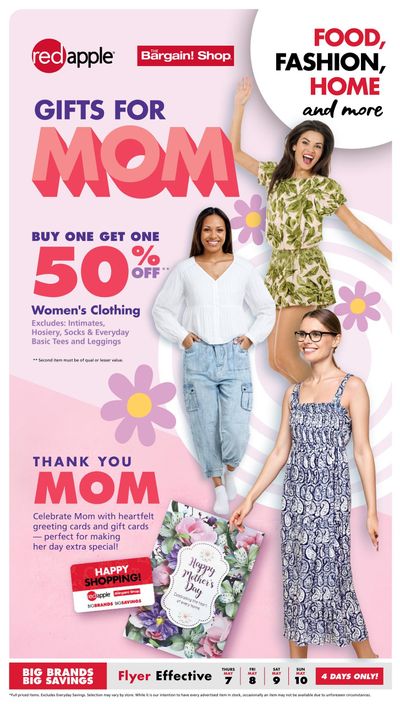 The Bargain Shop & Red Apple Stores Flyer May 7 to 10