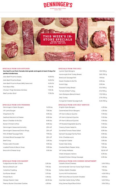 Denninger's Weekly Specials May 6 to 12