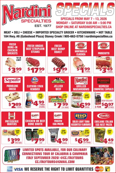 Nardini Specialties Flyer May 7 to 13