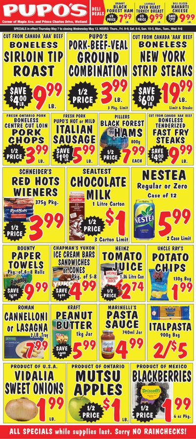 Pupo's Food Market Flyer May 7 to 13