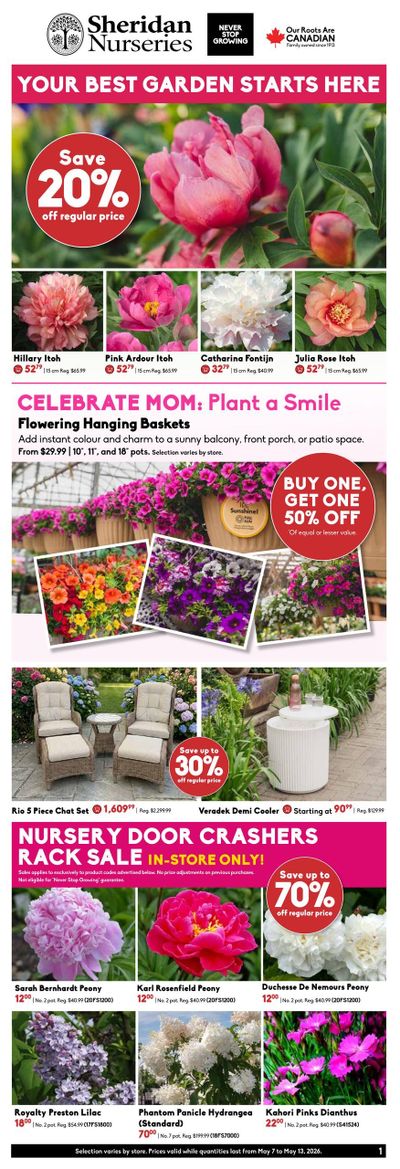 Sheridan Nurseries Flyer May 7 to 13