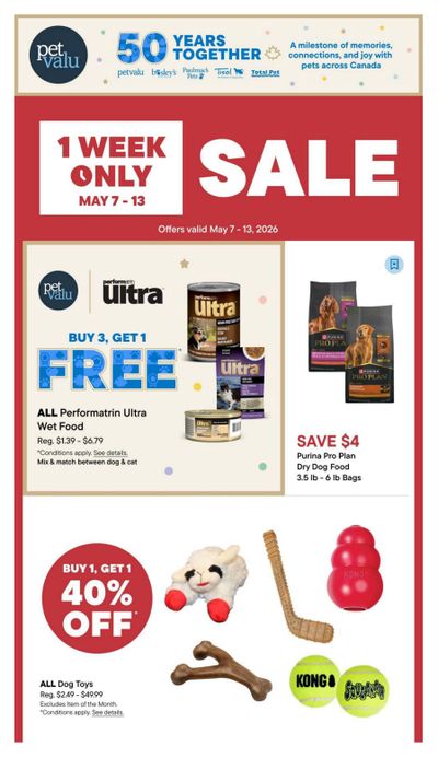 Pet Valu Flyer May 7 to 13