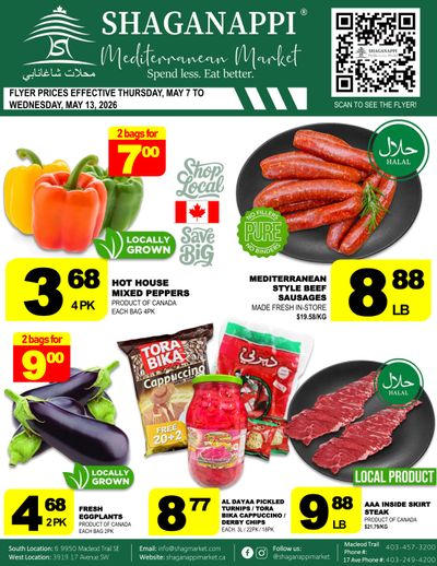 Shaganappi Mediterranean Market Flyer May 7 to 13