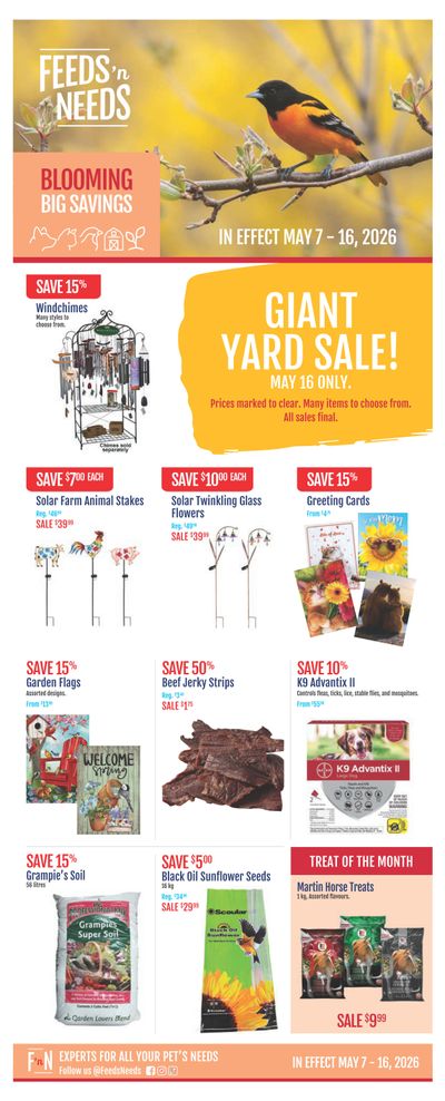 ShurGain Feeds'n Needs Flyer May 7 to 16