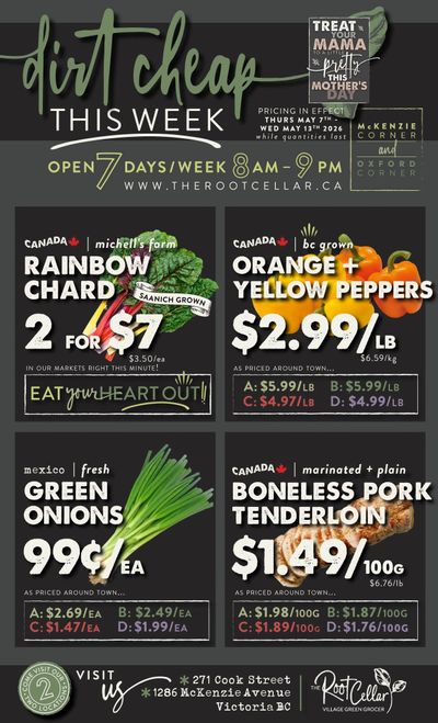 The Root Cellar Flyer May 7 to 13