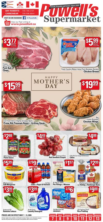 Powell's Supermarket Flyer May 7 to 13
