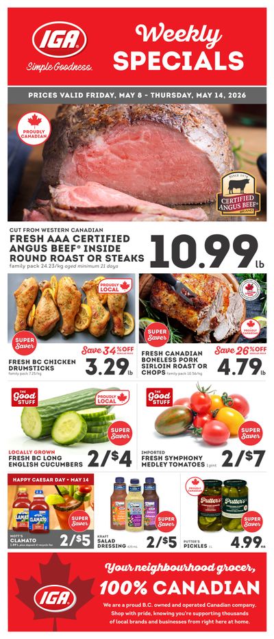 IGA Stores of BC Flyer May 8 to 14