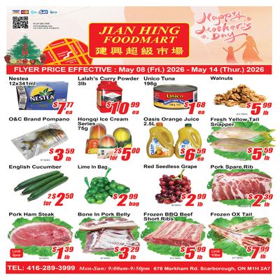 Jian Hing Foodmart (Scarborough) Flyer May 8 to 14