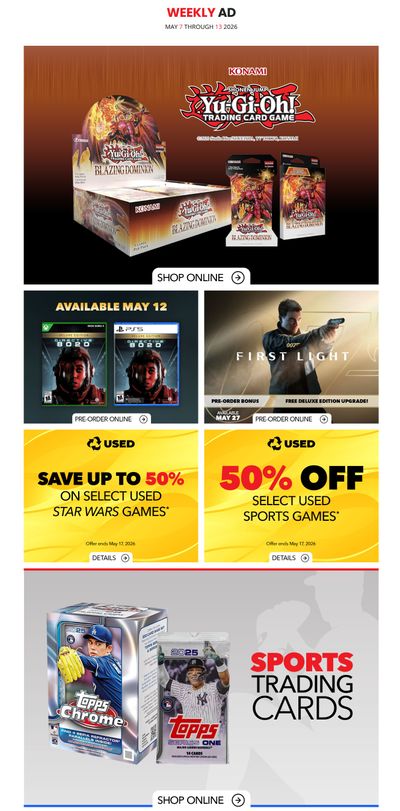 EB Games Flyer May 7 to 13