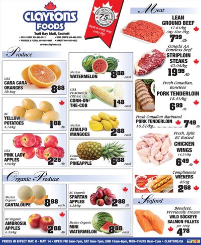 Claytons Heritage Market Flyer May 8 to 14