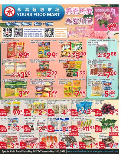 Yours Food Mart Flyer May 8 to 14