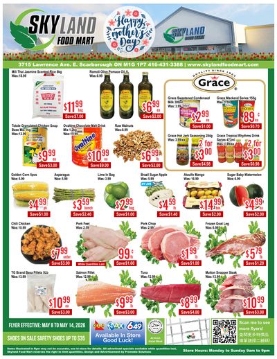 Skyland Food Mart Flyer May 8 to 14