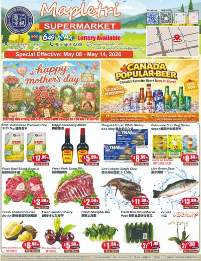 Mapletri Supermarket Flyer May 8 to 14