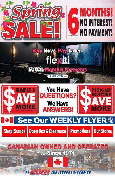 2001 Audio Video Spring Sale Flyer May 8 to 18
