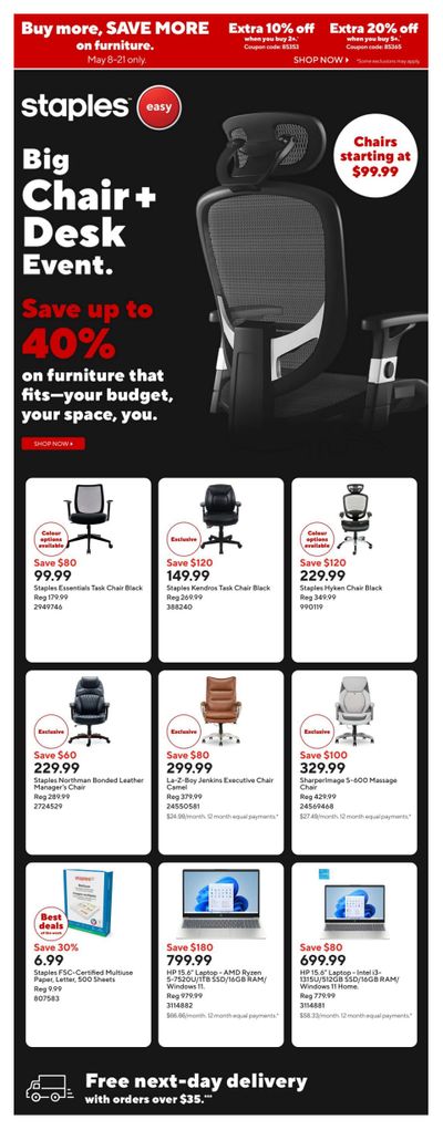 Staples Flyer May 8 to 14