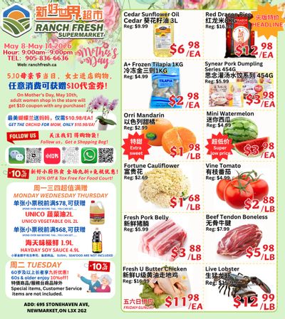 Ranch Fresh Supermarket Flyer May 8 to 14