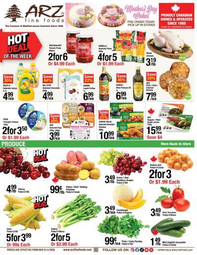Arz Fine Foods Flyer May 8 to 14