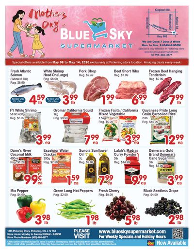 Blue Sky Supermarket (Pickering) Flyer May 8 to 14