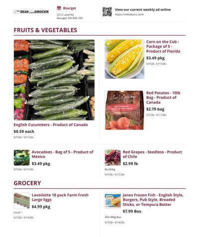 Mike Dean Local Grocer Flyer May 7 to 14