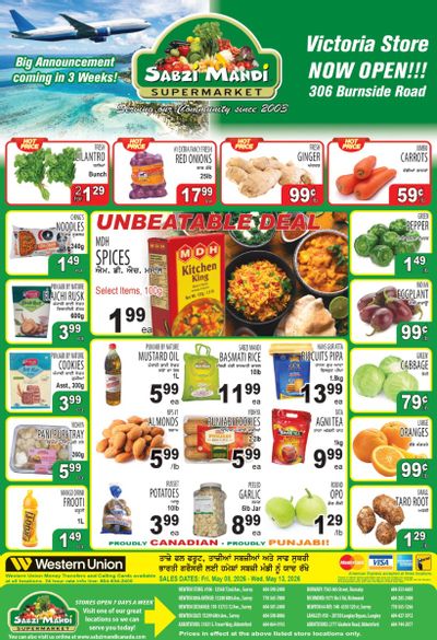 Sabzi Mandi Supermarket (Lower Mainland) Flyer May 8 to 13
