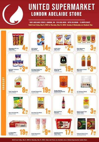 United Supermarket (London) Flyer May 8 to 14