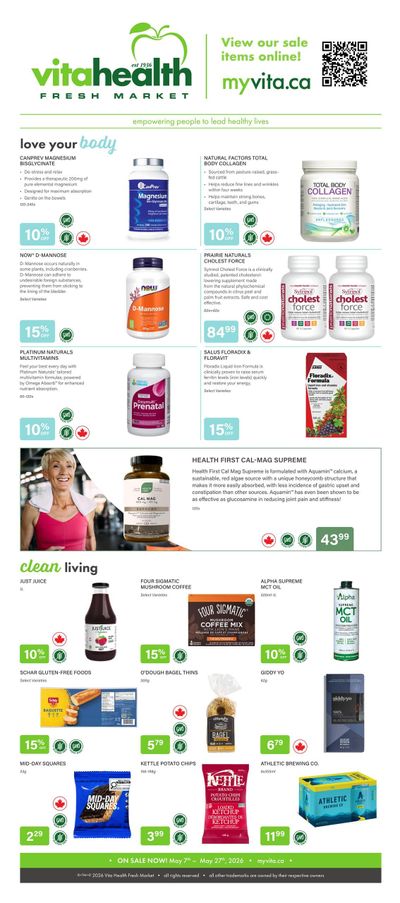 Vita Health Fresh Market Flyer May 7 to 27