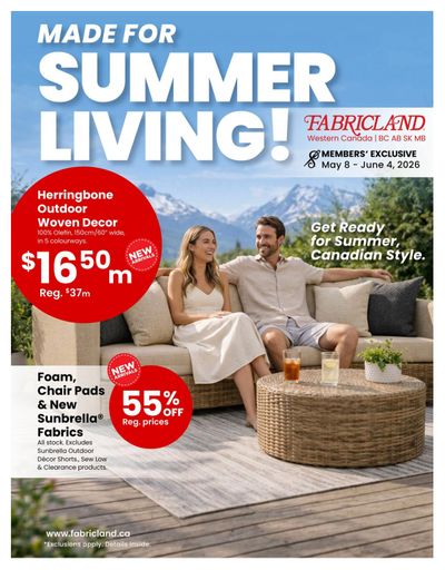 Fabricland (West) Flyer May 8 to June 4