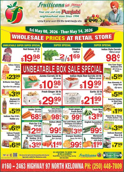 Fruiticana (Kelowna) Flyer May 8 to 14