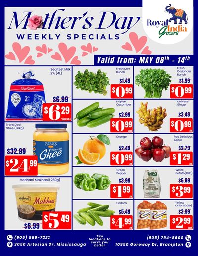 Royal India Grocers Flyer May 8 to 14